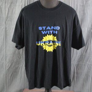 Protest Shirt - Stand With Ukraine Sunflower Graphic - Men's 3XL